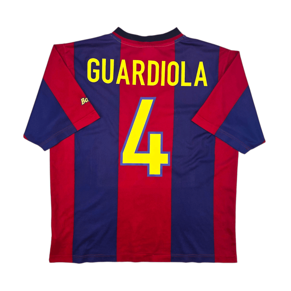 1998/00 Barcelona Home Football Shirt (L) Nike #4 Guardiola