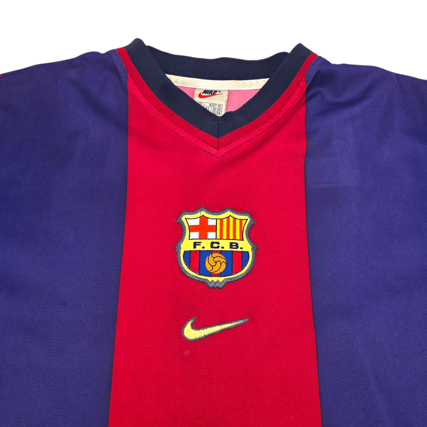 1998/00 Barcelona Home Football Shirt (L) Nike #4 Guardiola