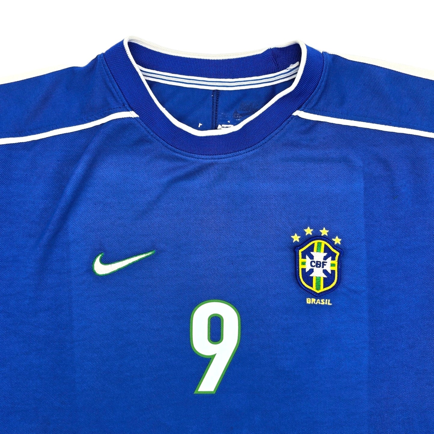 1998/00 Brazil Away Football Shirt (L) Nike #9 Ronaldo
