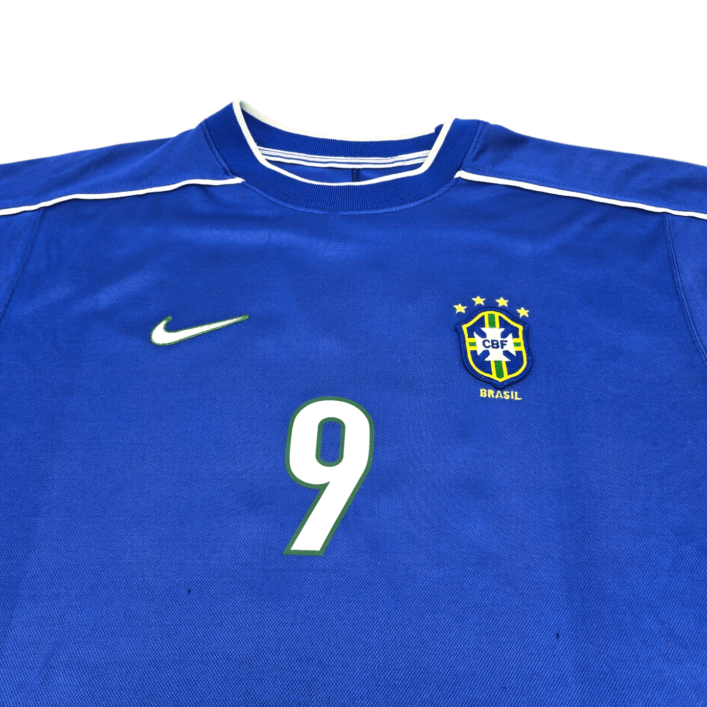 1998/00 Brazil Away Football Shirt (L) Nike #9 Ronaldo