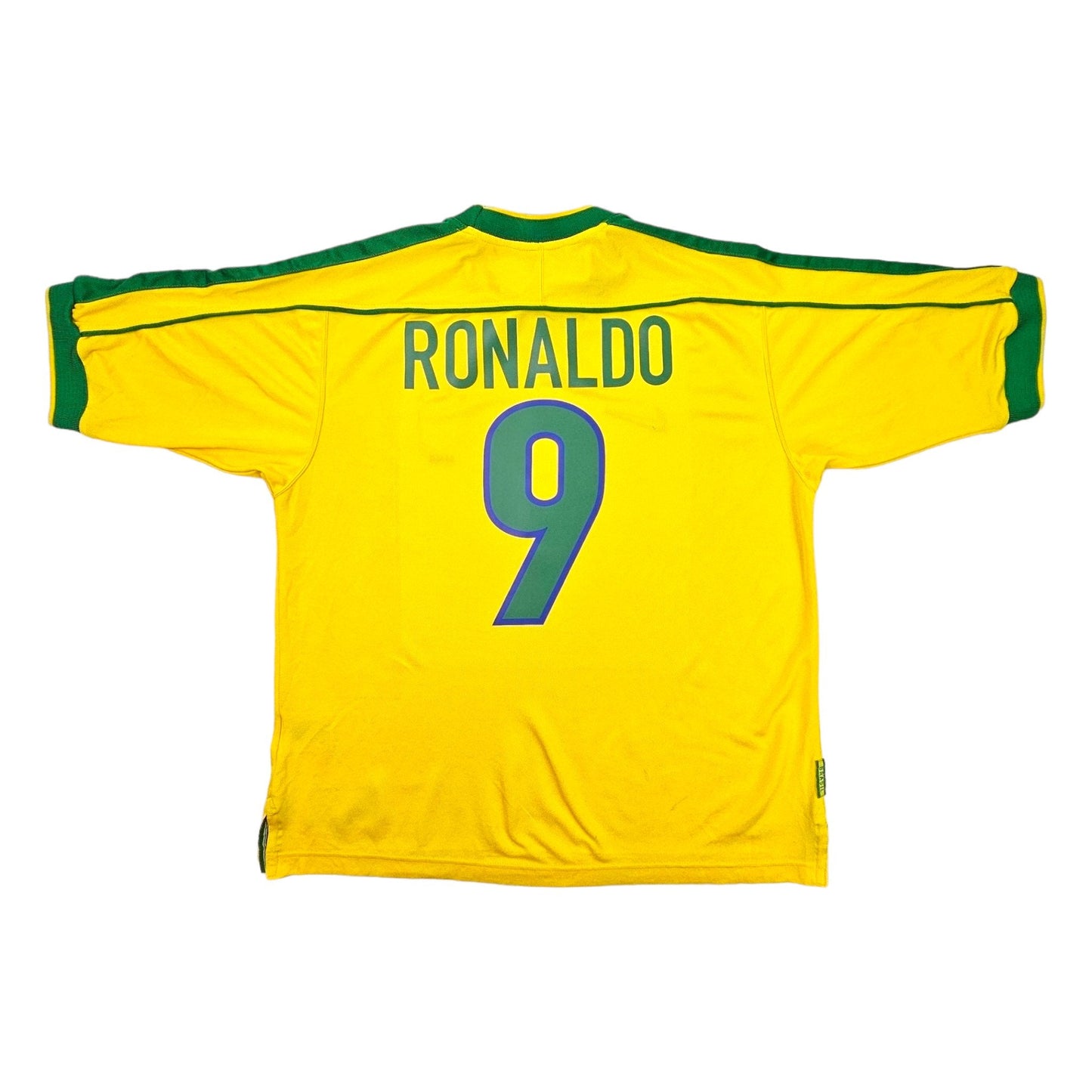 1998/00 Brazil Home Football Shirt (M) Nike #9 Ronaldo