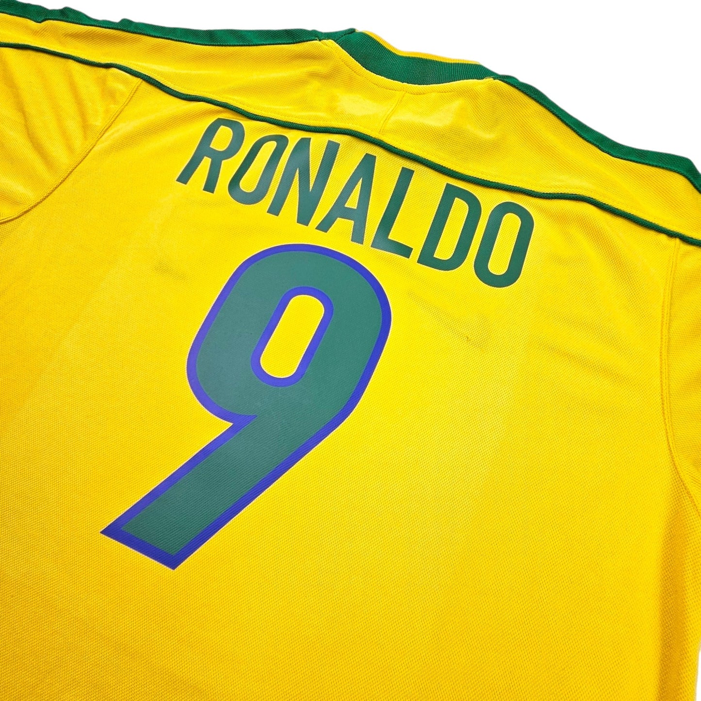 1998/00 Brazil Home Football Shirt (M) Nike #9 Ronaldo