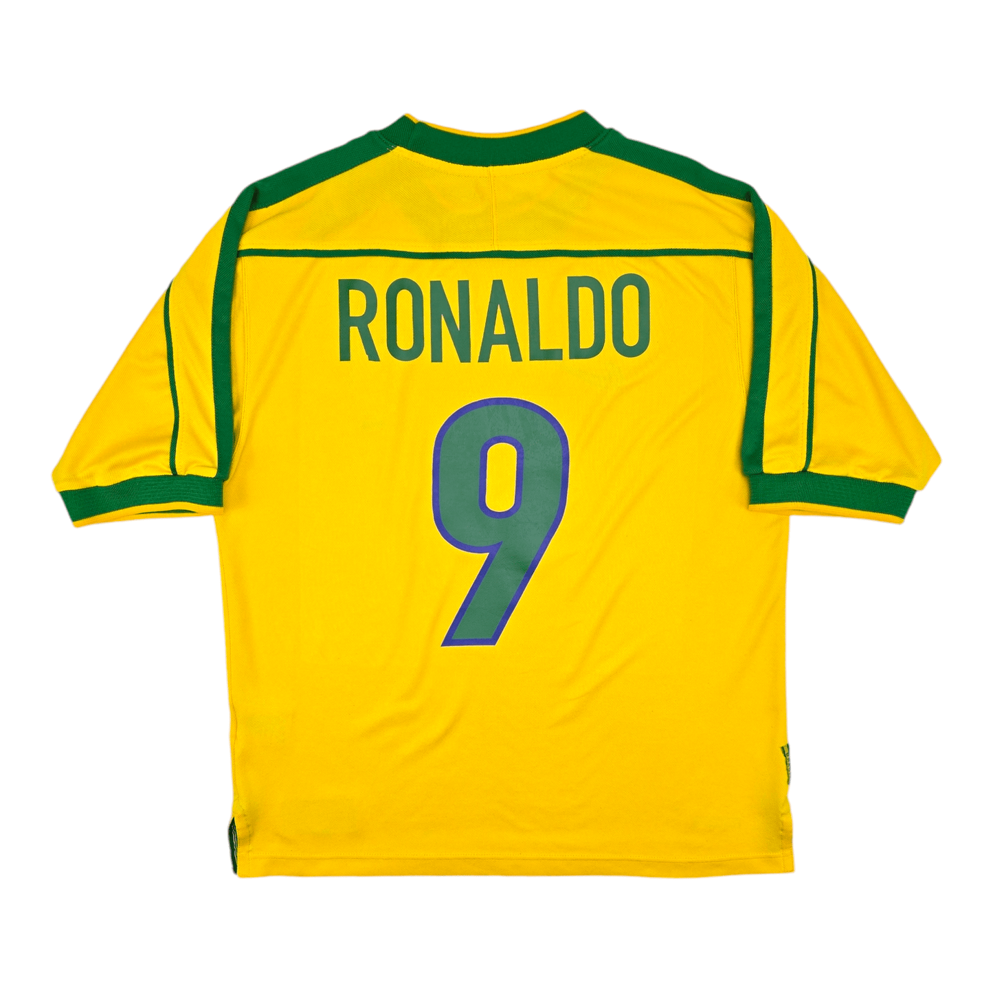 1998/00 Brazil Home Football Shirt (M) Nike #9 Ronaldo
