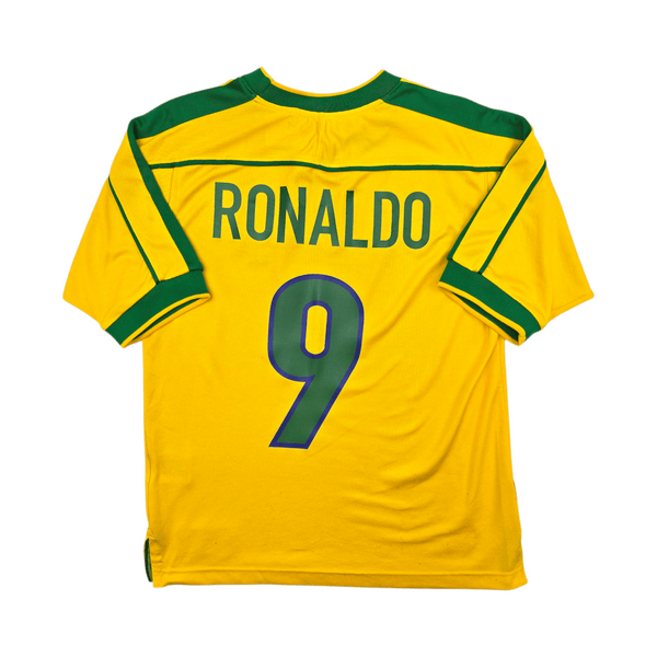 1998/00 Brazil Home Football Shirt (S) Nike #9 Ronaldo