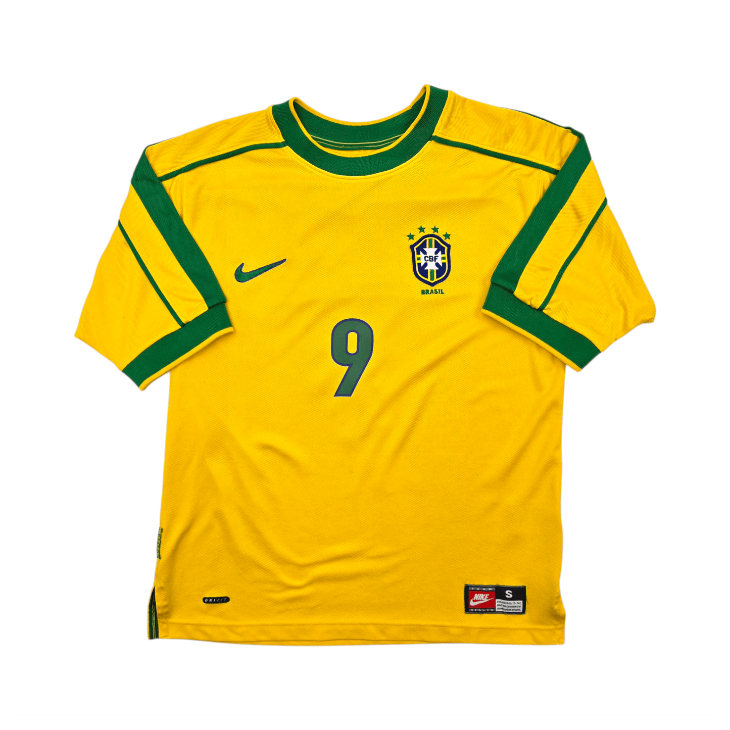 1998/00 Brazil Home Football Shirt (S) Nike #9 Ronaldo