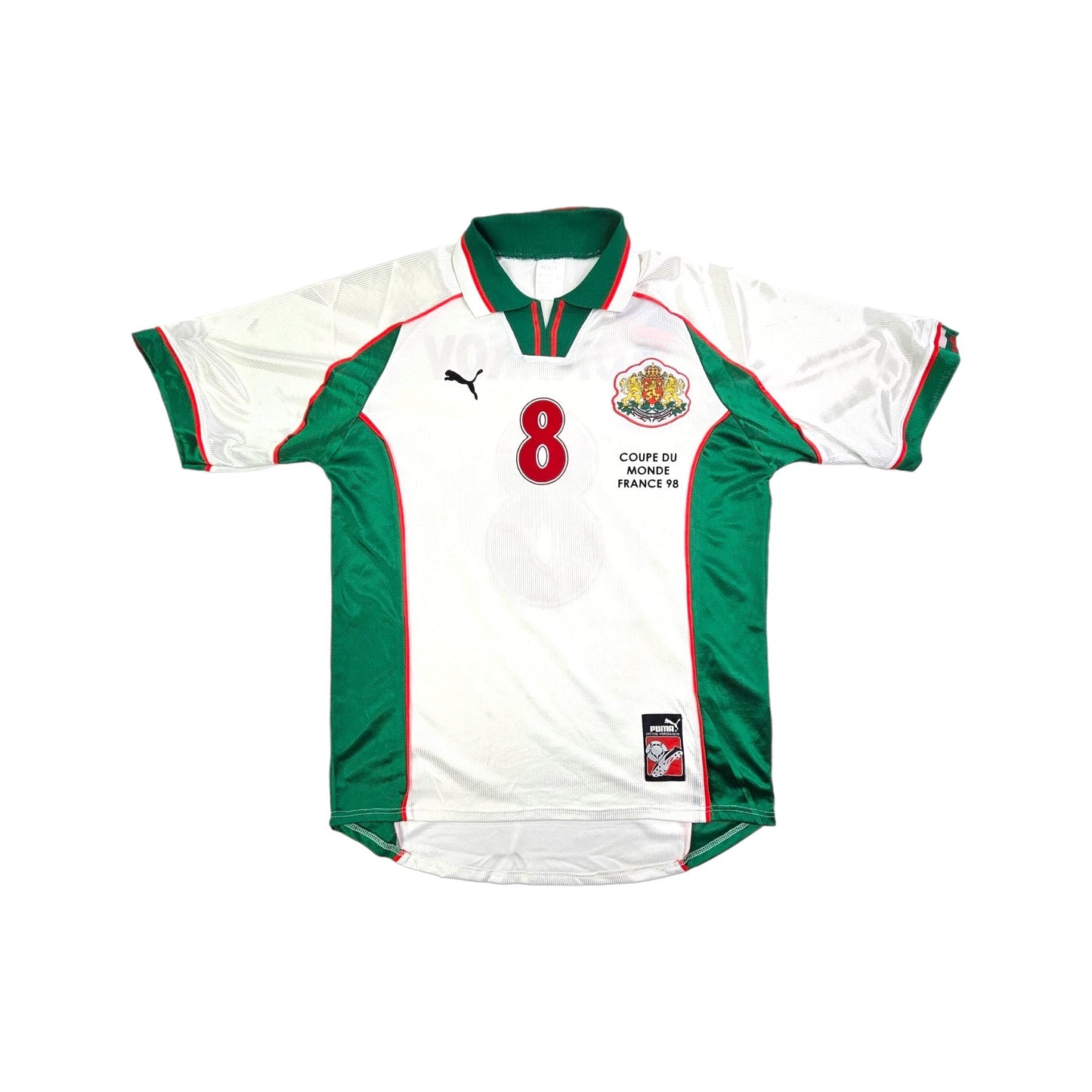 1998/00 Bulgaria Home Football Shirt (L) Puma #8 Stoichkov
