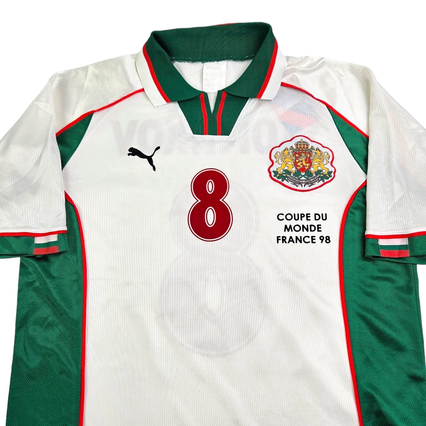 1998/00 Bulgaria Home Football Shirt (L) Puma #8 Stoichkov