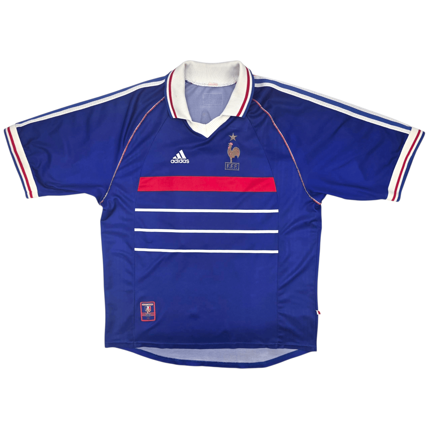 1998/00 France Home Football Shirt (XL) Adidas #10 Zidane