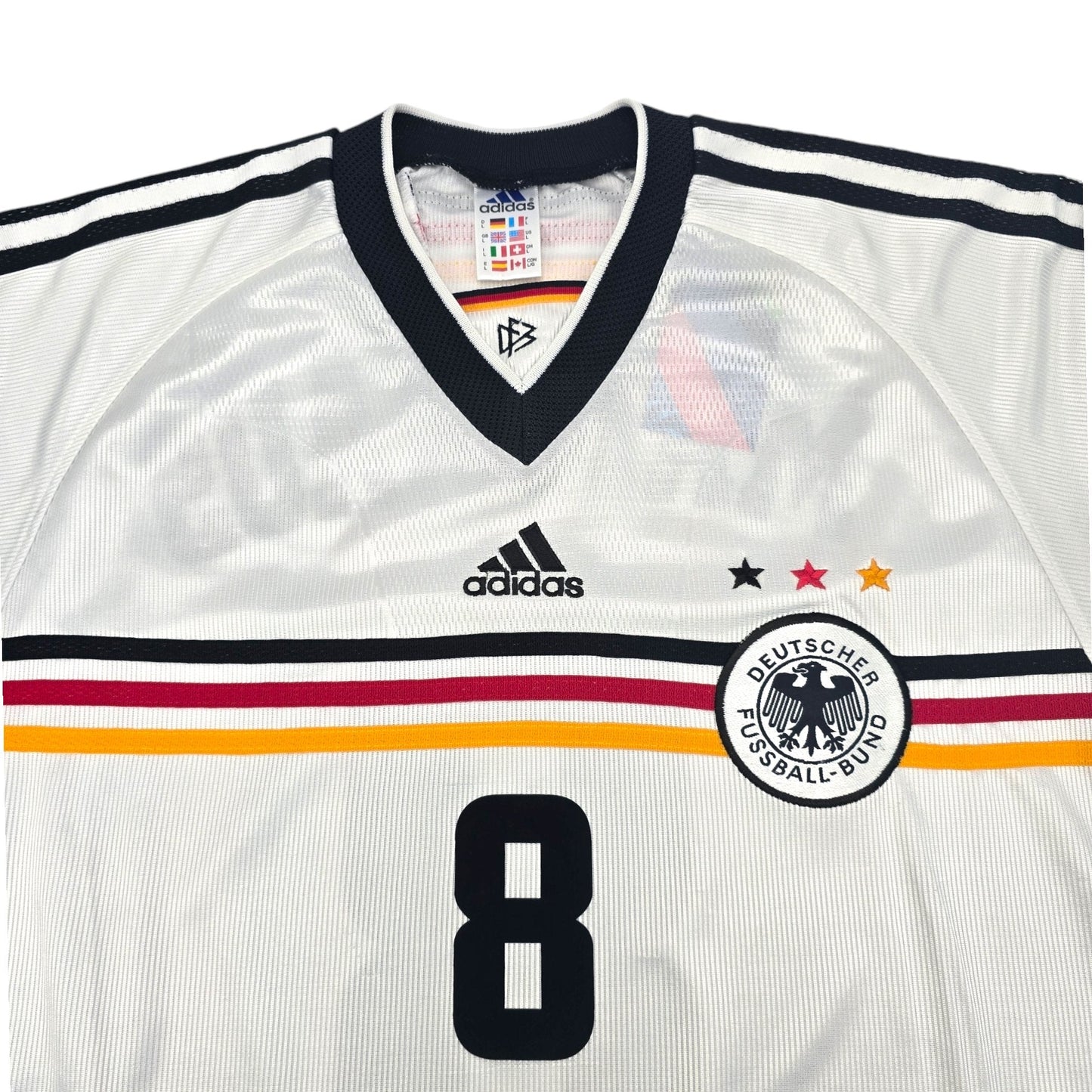 1998/00 Germany Home Football Shirt (L) Adidas #8 Matthaus