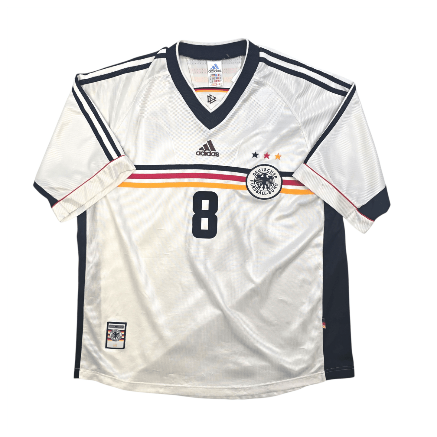1998/00 Germany Home Football Shirt (XL) Adidas #8 Matthaus
