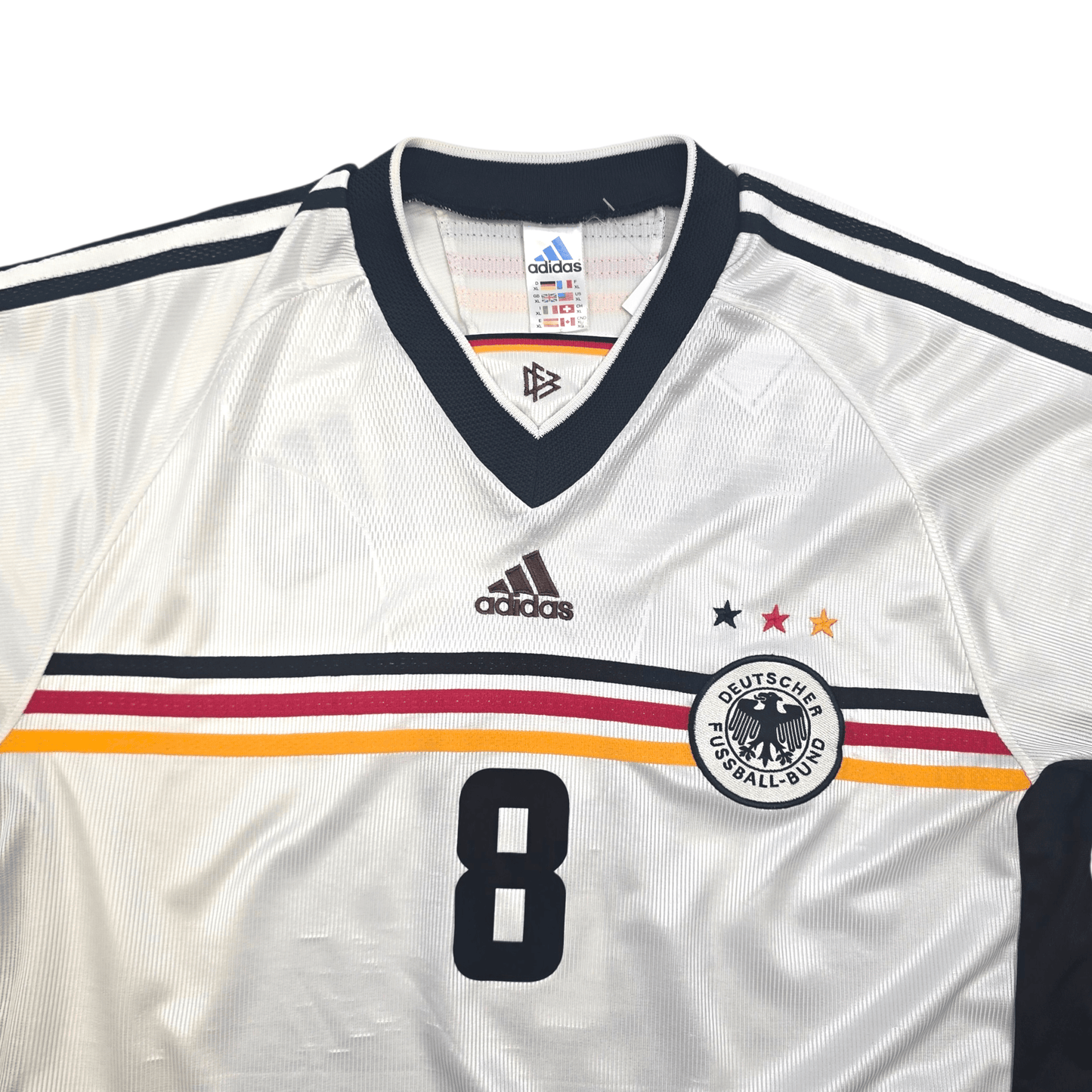 1998/00 Germany Home Football Shirt (XL) Adidas #8 Matthaus