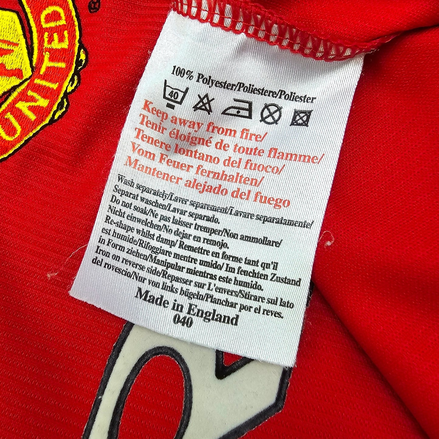 1998/00 Manchester United Home Football Shirt (L) Umbro