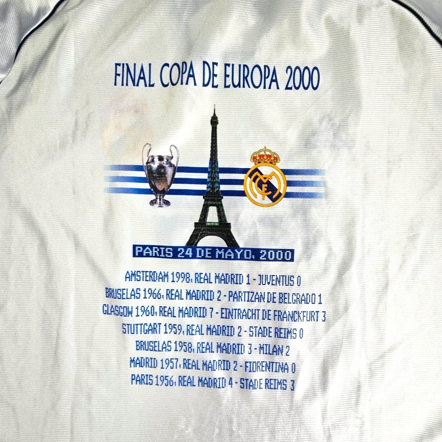 1998/00 Real Madrid Home Football Shirt (L) Adidas (Champions of Europe 2000)