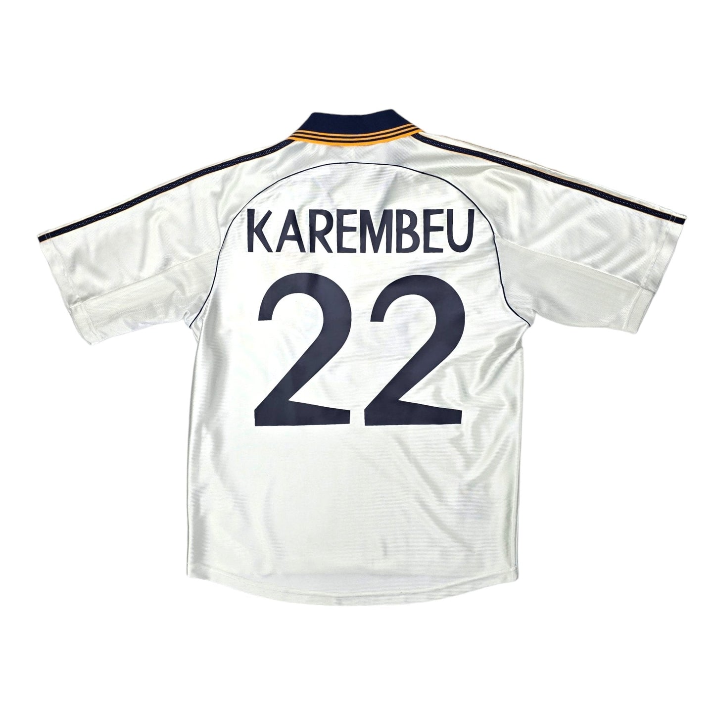 1998/00 Real Madrid Home Football Shirt (M) Adidas #22 Karembeu