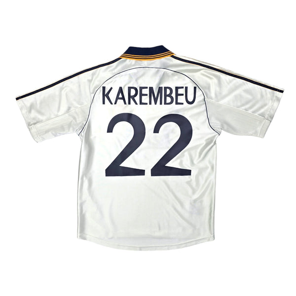 1998/00 Real Madrid Home Football Shirt (M) Adidas #22 Karembeu