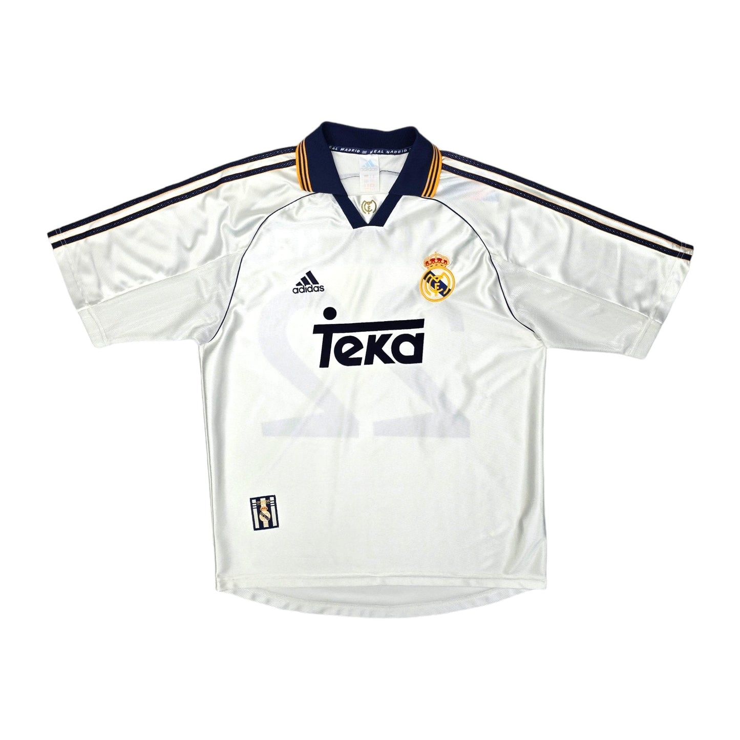 1998/00 Real Madrid Home Football Shirt (M) Adidas #22 Karembeu