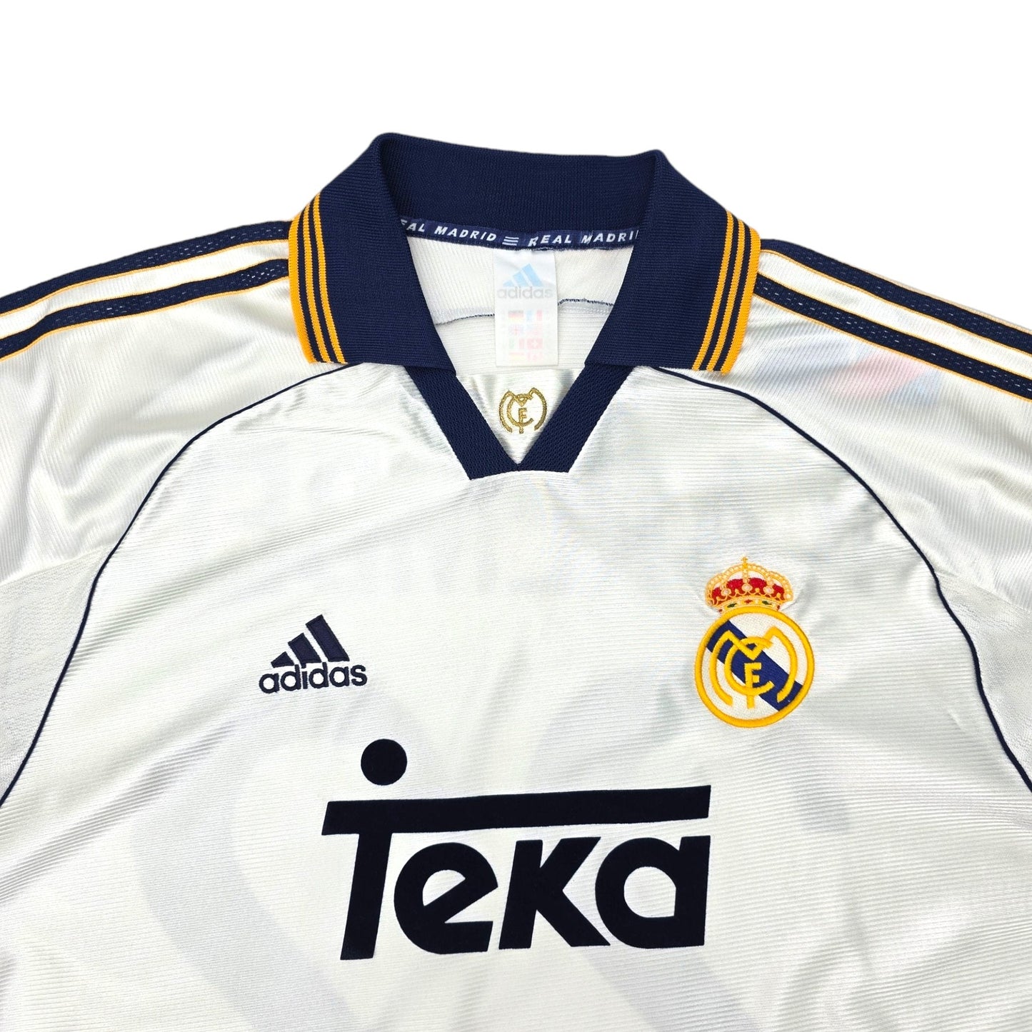 1998/00 Real Madrid Home Football Shirt (M) Adidas #22 Karembeu