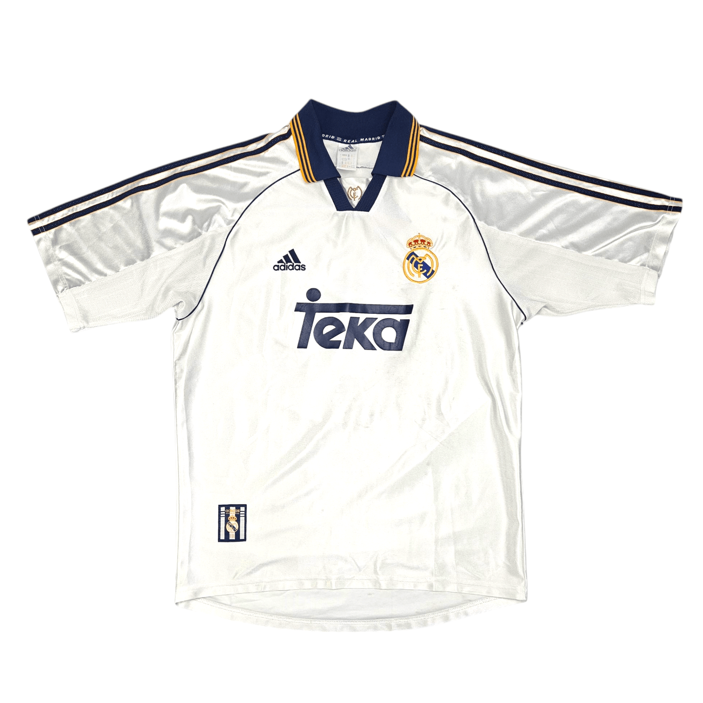 1998/00 Real Madrid Home Football Shirt (M) Adidas #3 Carlos