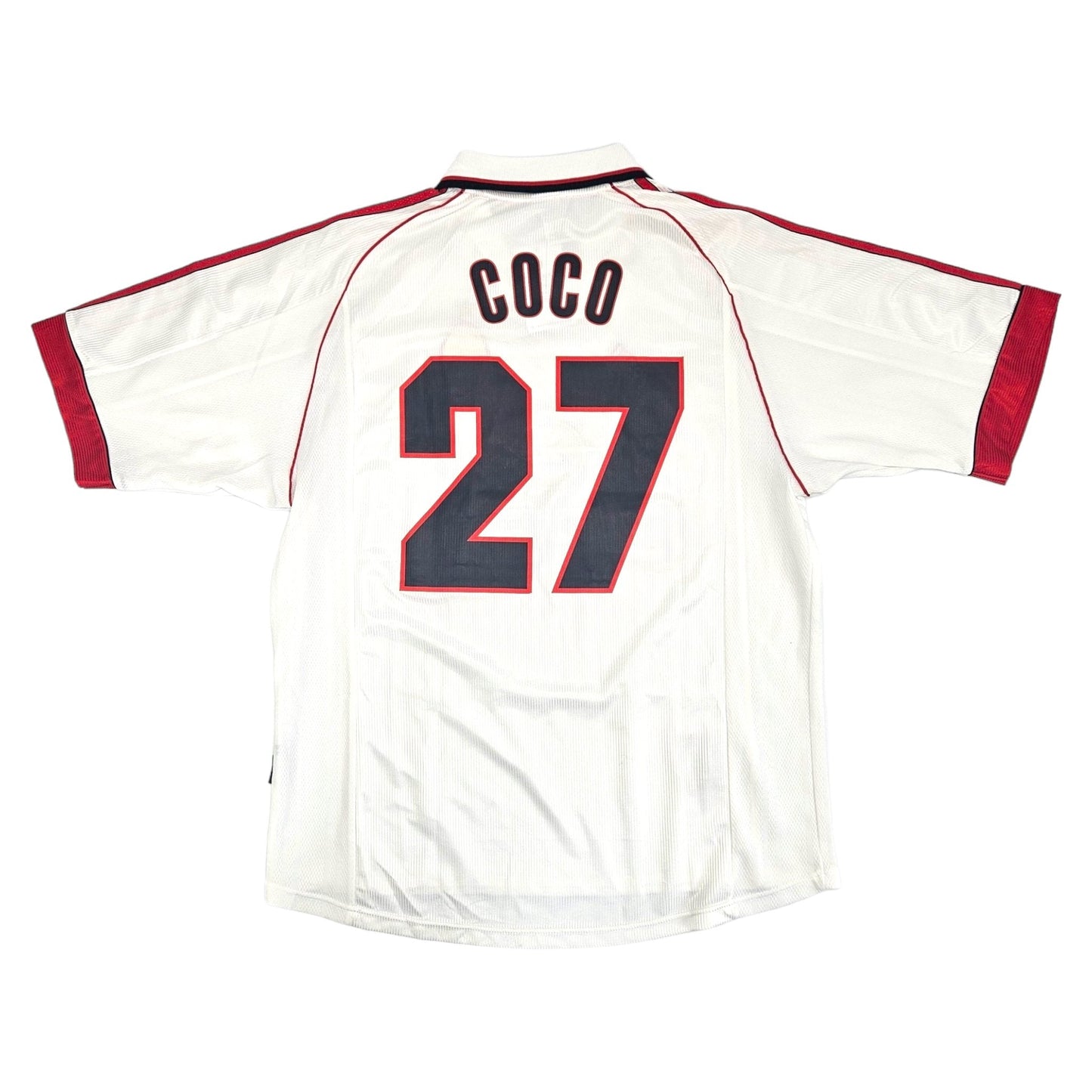 1998/99 AC Milan Away Football Shirt (L) Adidas # 27 Coco