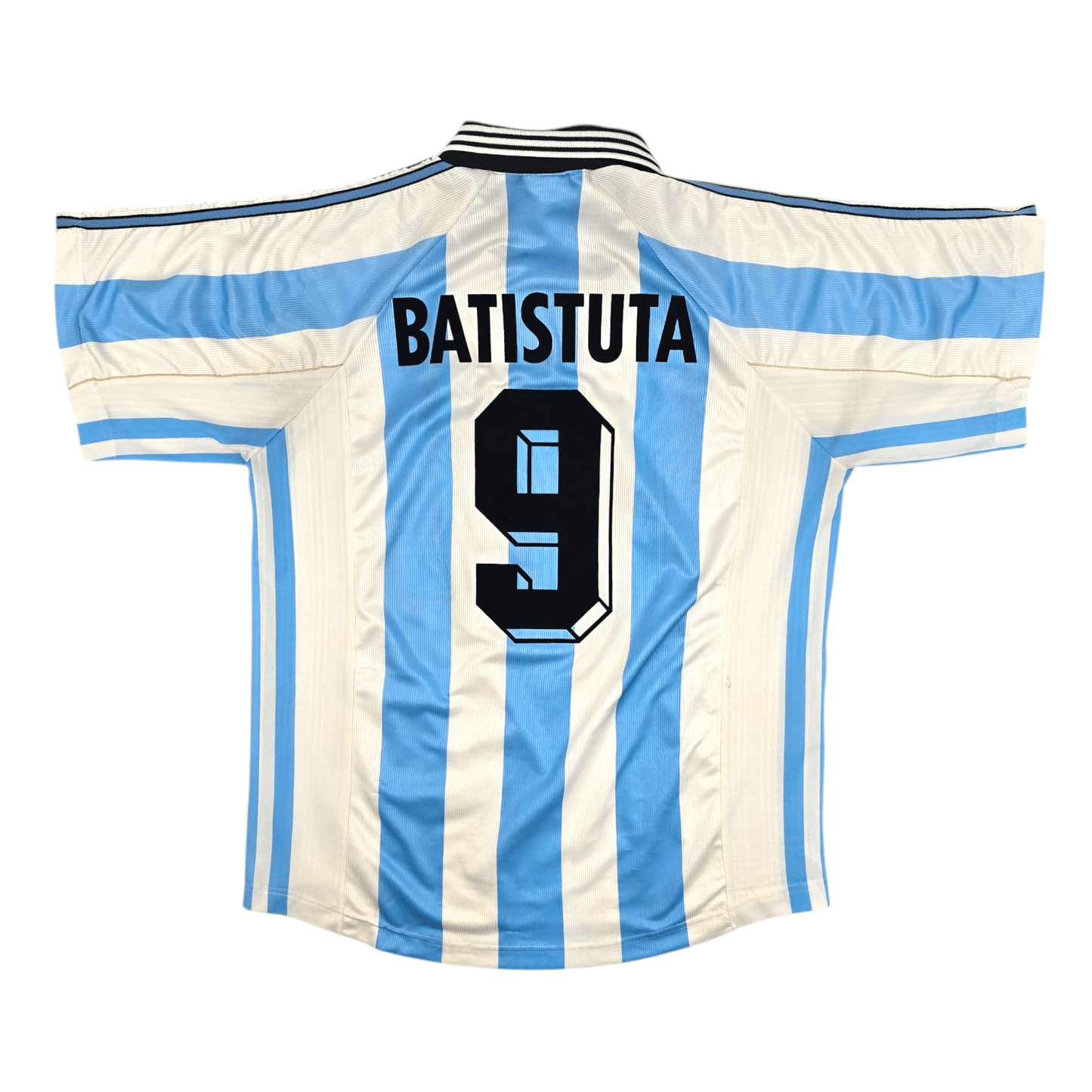 1998/99 Argentina Home Football Shirt (L) Adidas #9 Batistuta