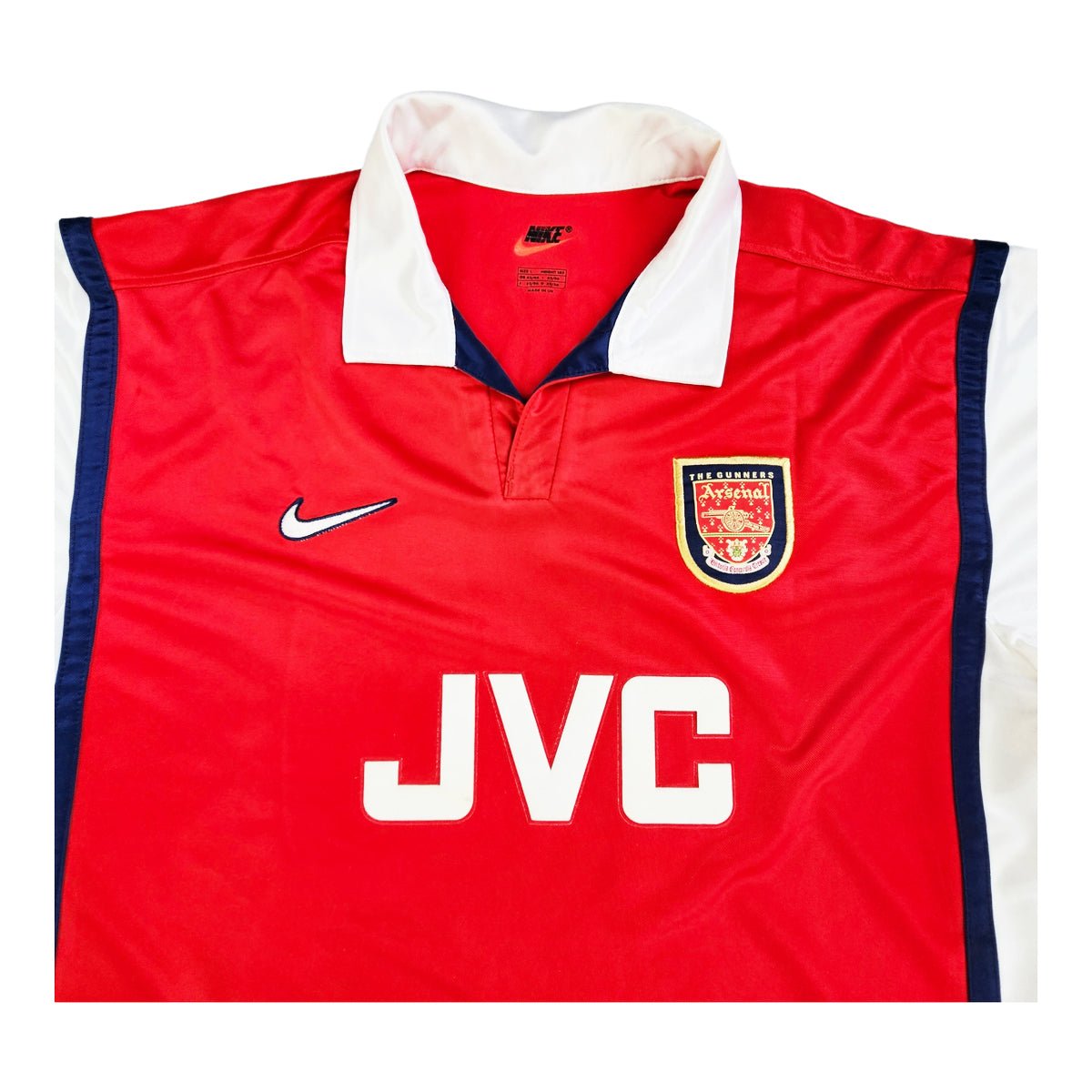 1998/99 Arsenal Home Football Shirt (L) Nike # 10 Bergkamp
