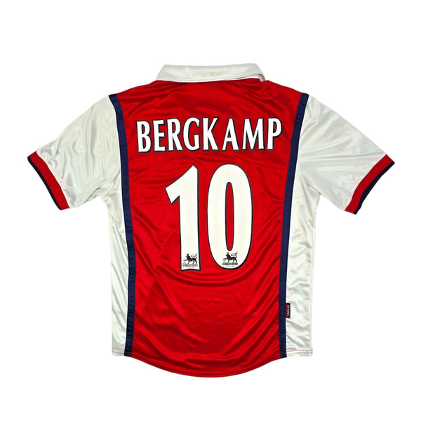 1998/99 Arsenal Home Football Shirt (M) Nike #10 Bergkamp