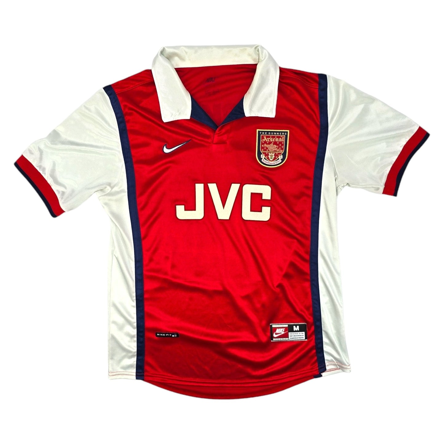 1998/99 Arsenal Home Football Shirt (M) Nike #10 Bergkamp