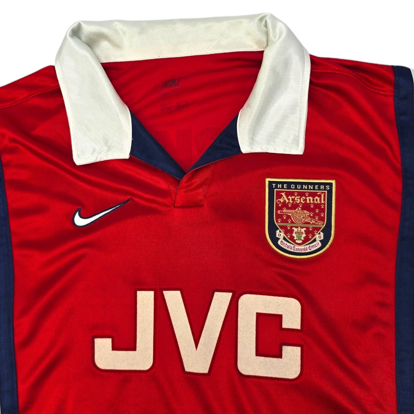 1998/99 Arsenal Home Football Shirt (M) Nike #10 Bergkamp