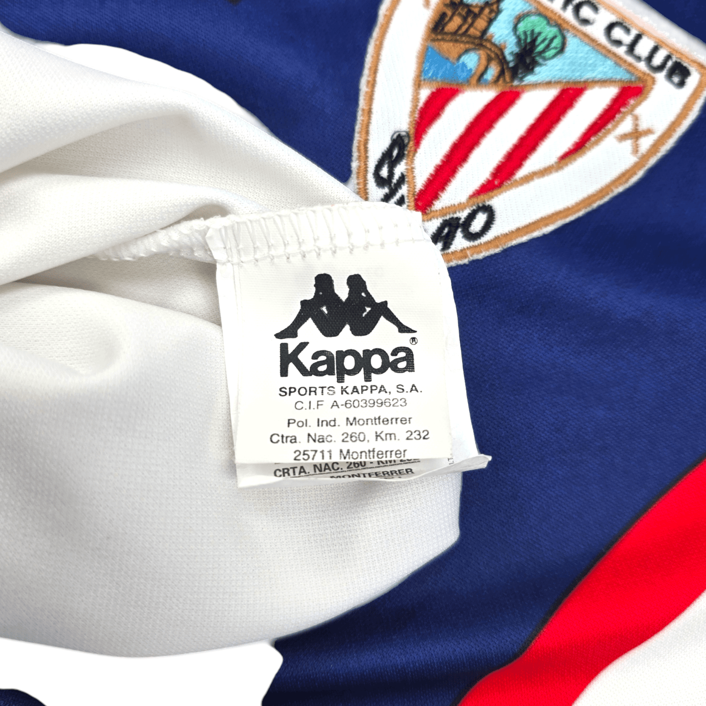 1998/99 Atletico Bilbao Away Football Shirt (M) Kappa #20 Urzaiz