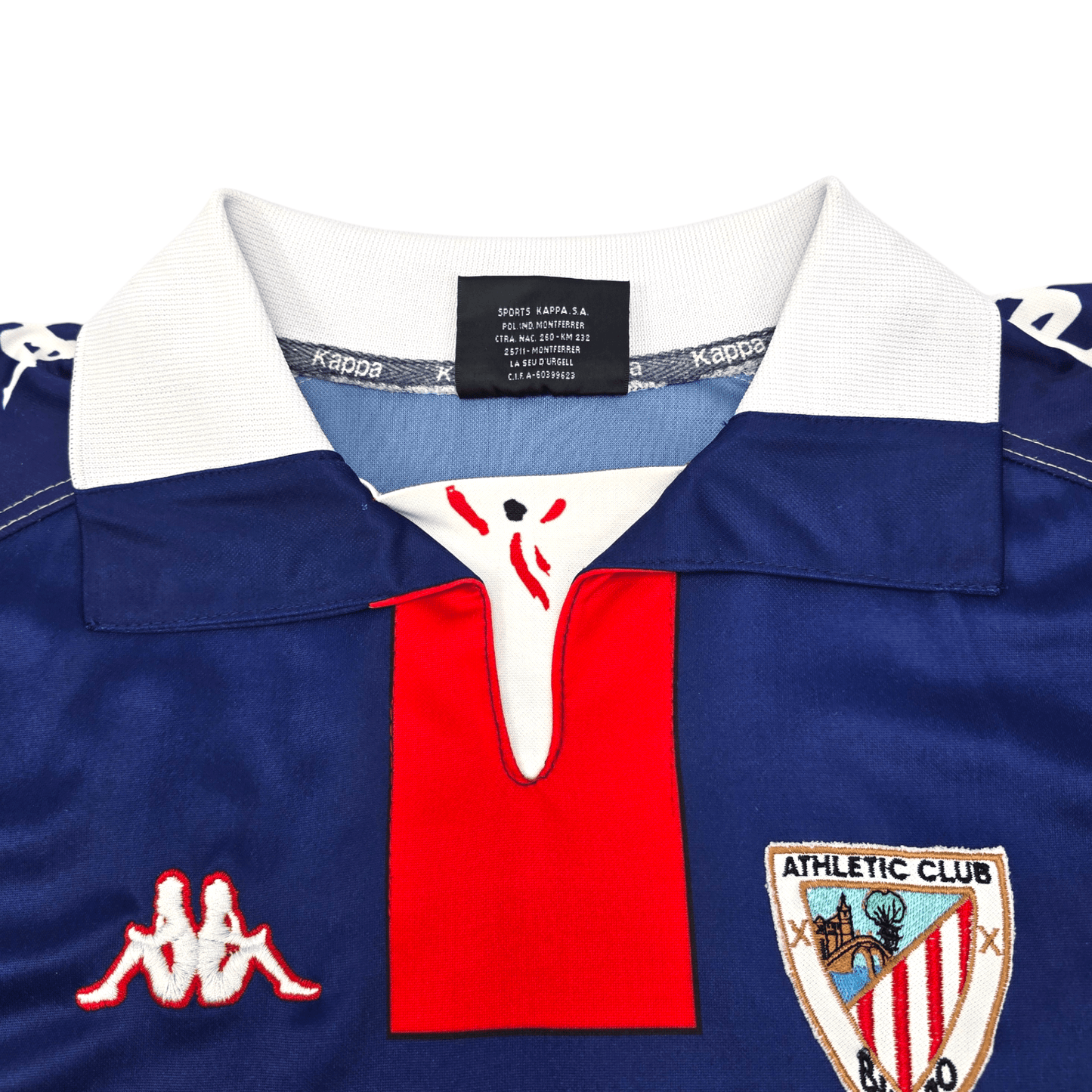 1998/99 Atletico Bilbao Away Football Shirt (M) Kappa #20 Urzaiz