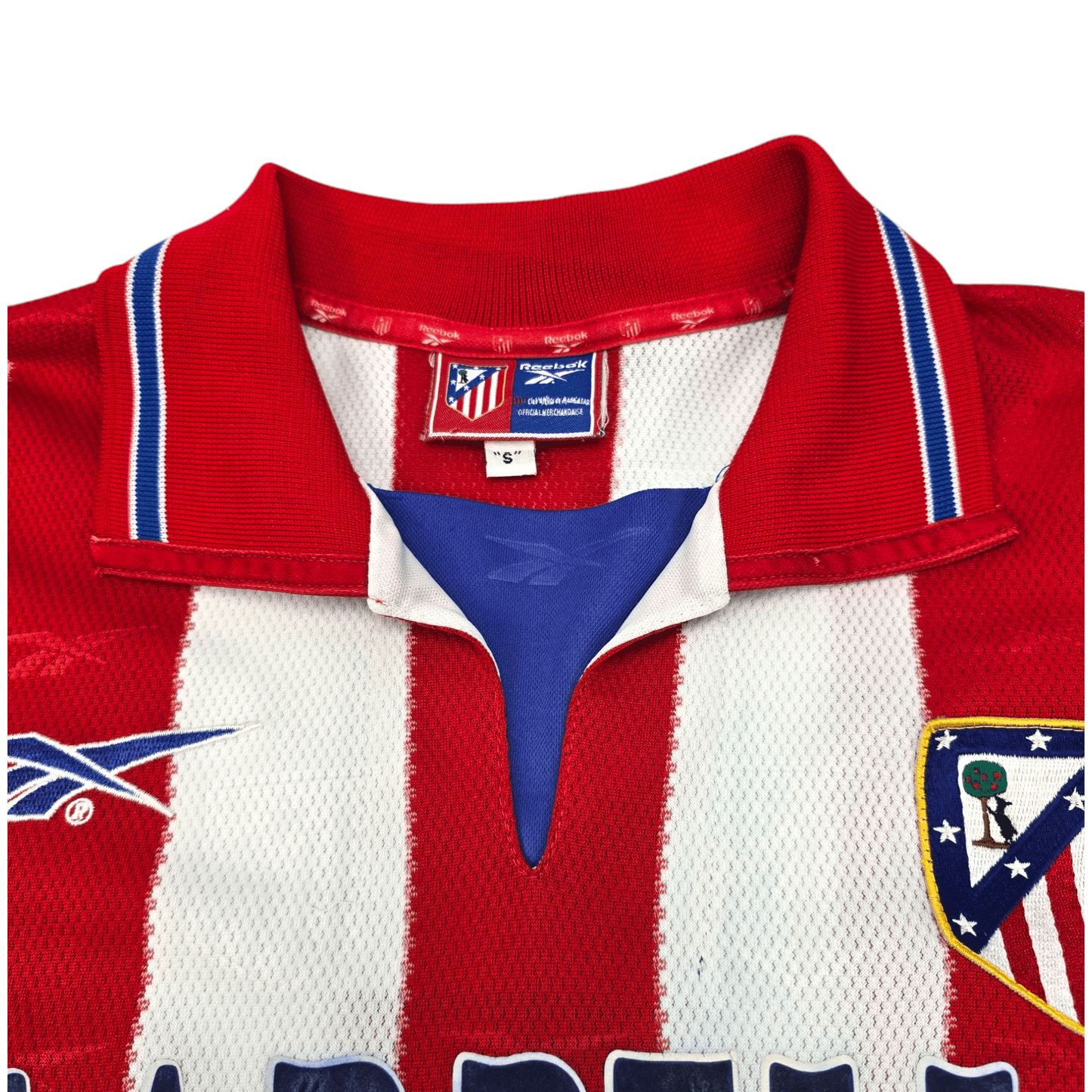 1998/99 Atletico Madrid Home Football Shirt (S) Reebok