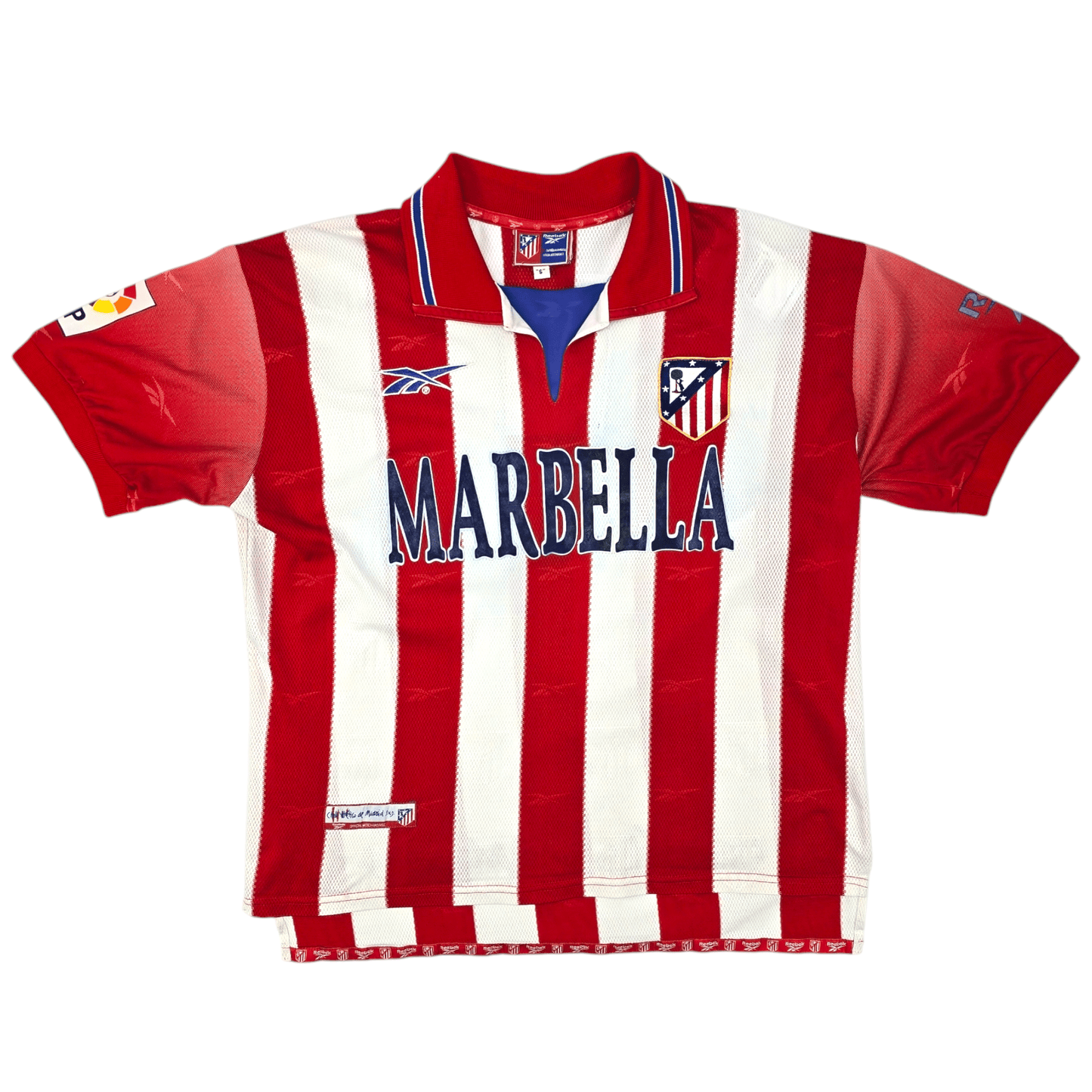 1998/99 Atletico Madrid Home Football Shirt (S) Reebok