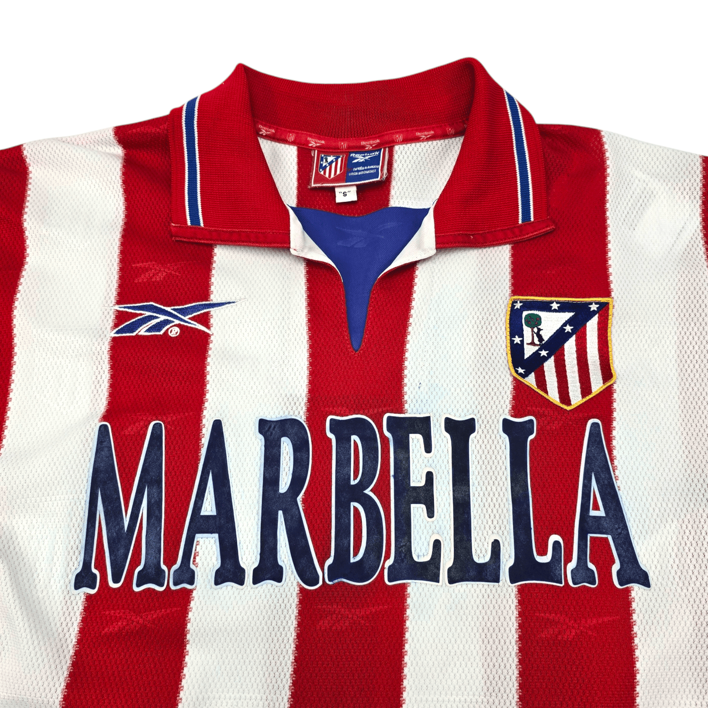 1998/99 Atletico Madrid Home Football Shirt (S) Reebok