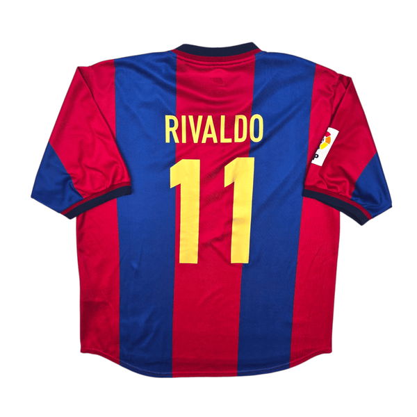 1998/99 Barcelona Home Football Shirt (XL) Nike #11 Rivaldo