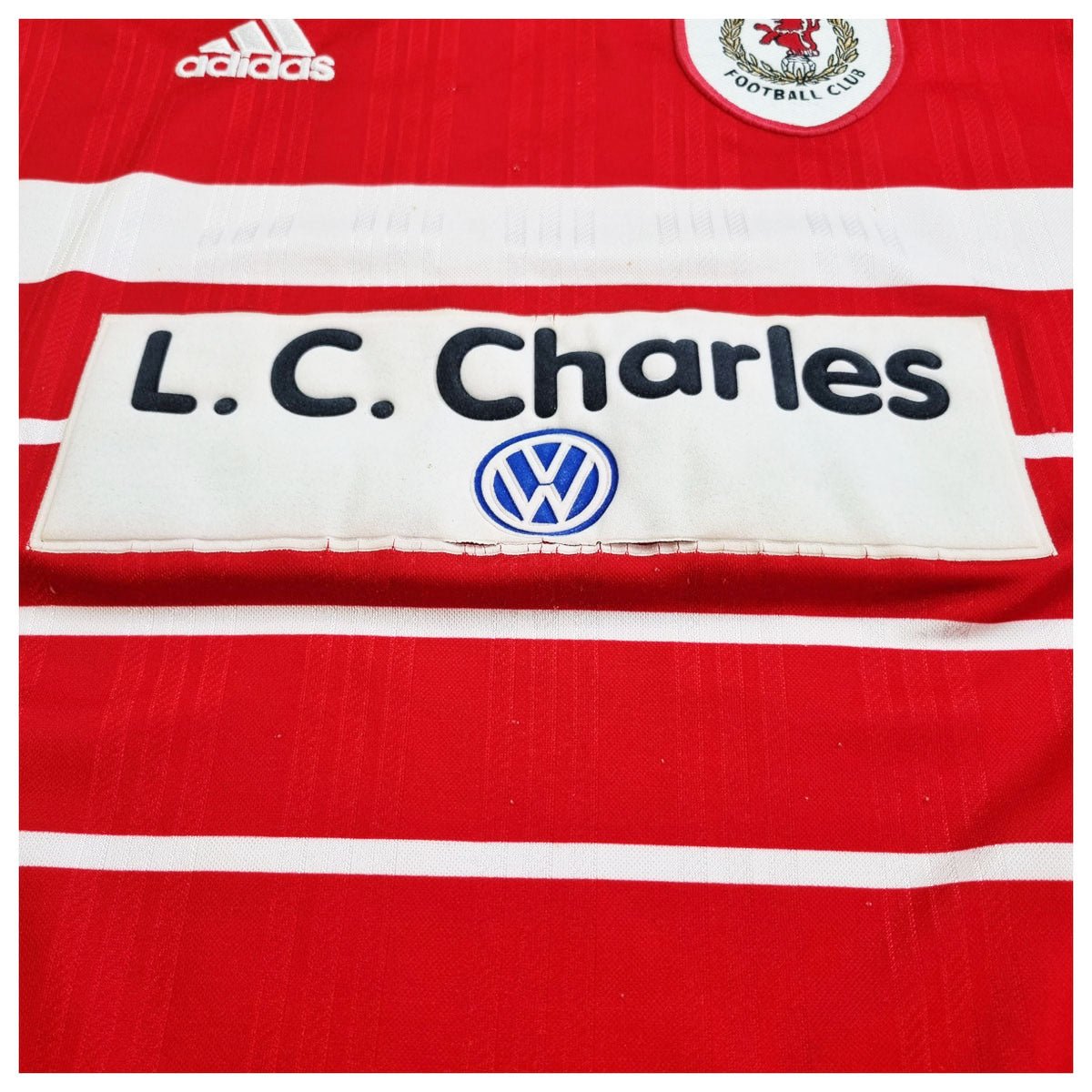 1998/99 Crewe Alexandra Home Football Shirt (L) Adidas