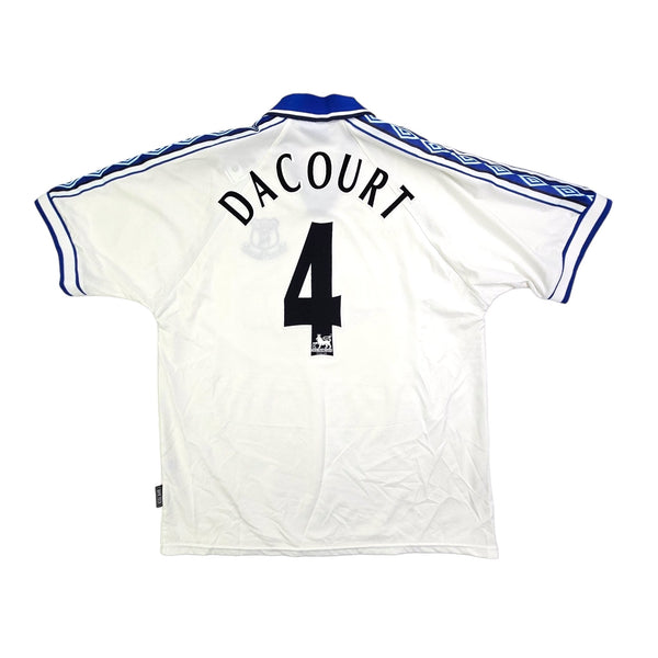 1998/99 Everton Away Football Shirt (XL) Umbro #4 Dacourt