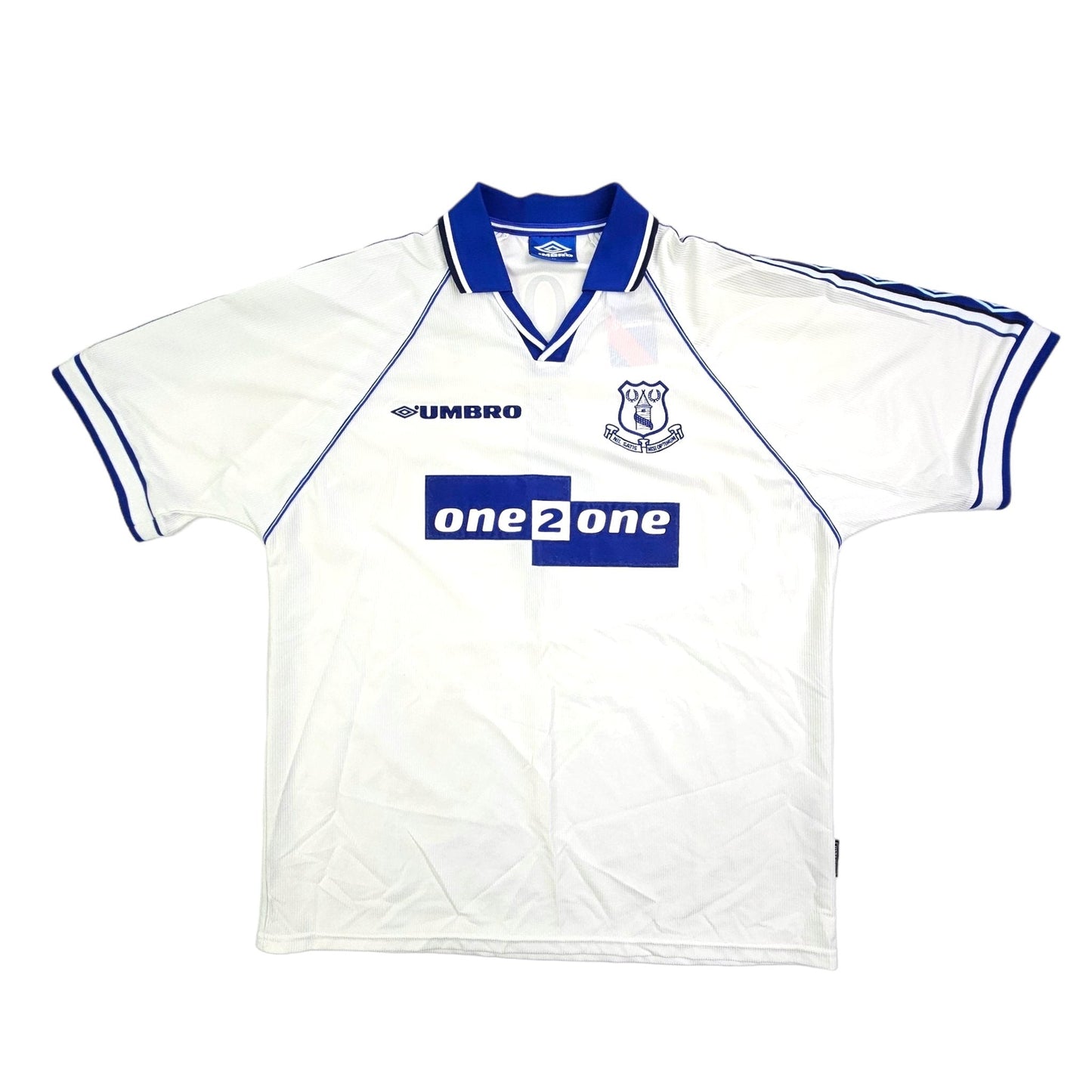 1998/99 Everton Away Football Shirt (XL) Umbro #4 Dacourt