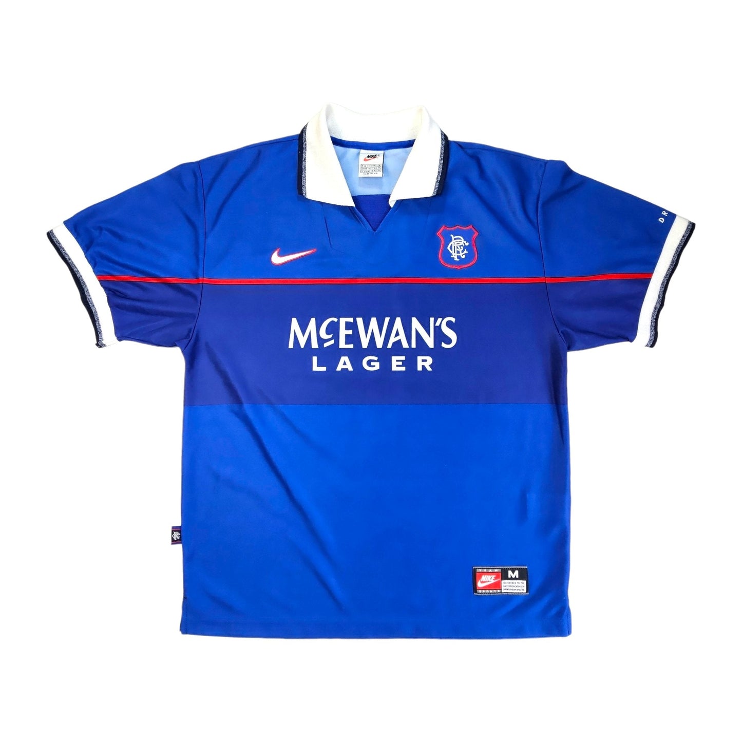 1998/99 Glasgow Rangers Home Football Shirt (M) Nike #18 Gattuso