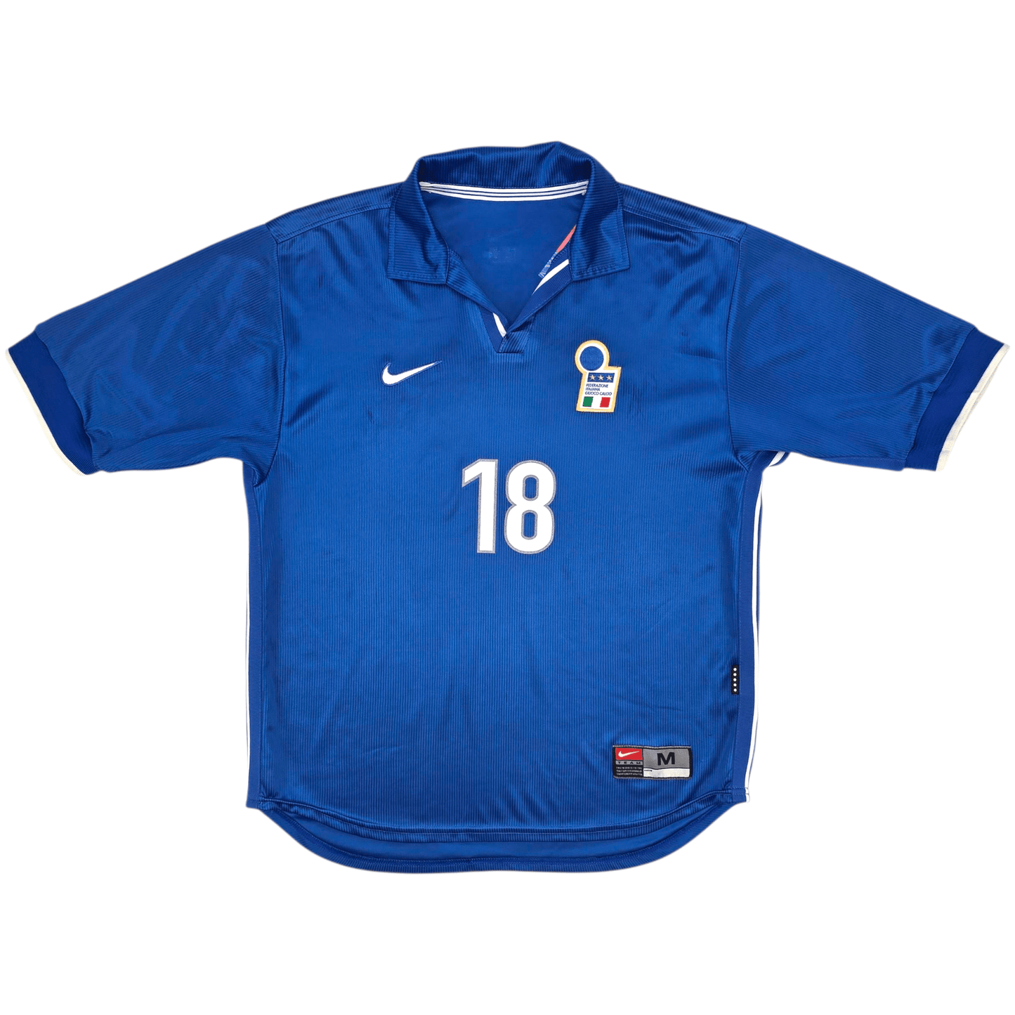 1998/99 Italy Home Football Shirt (M) Nike #18 R.Baggio
