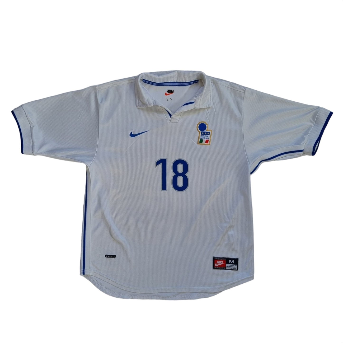 1998/99 Italy Nike Away Football Shirt (M) #18 Baggio