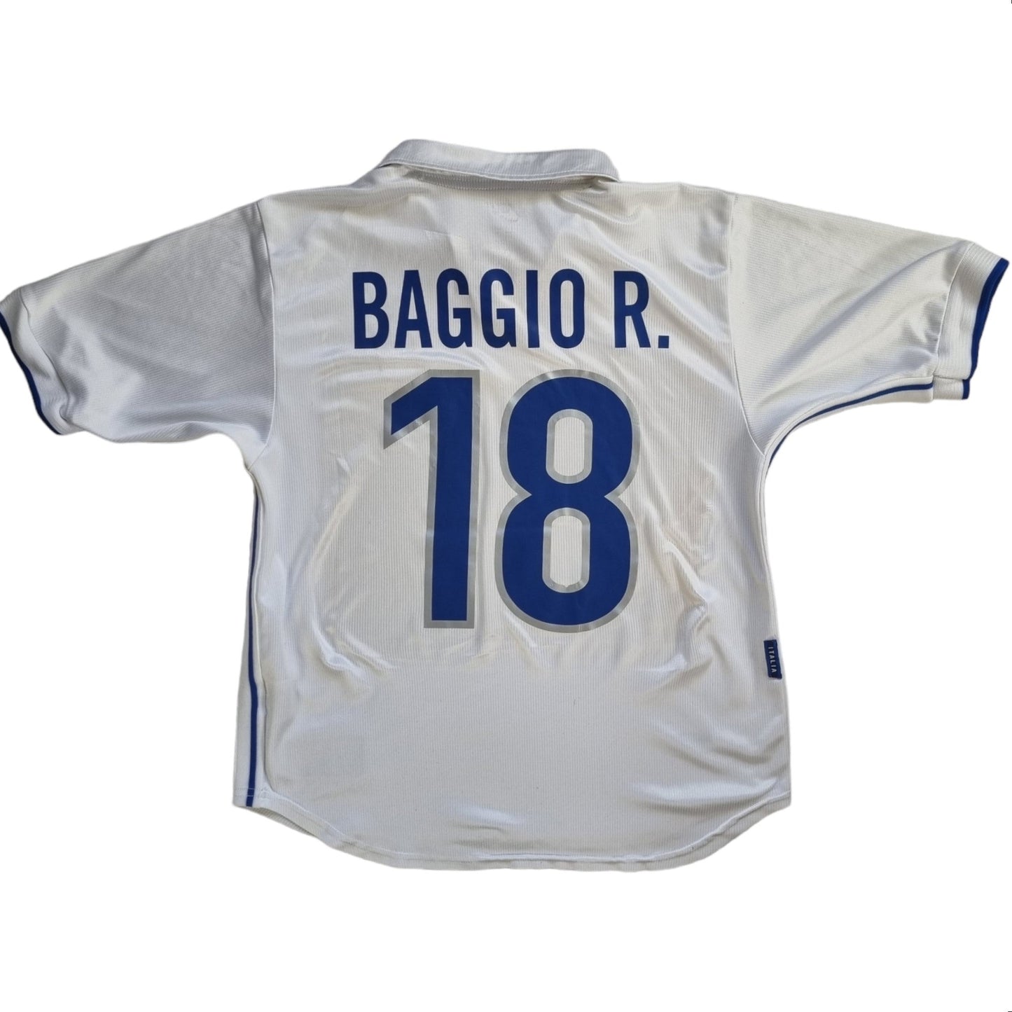 1998/99 Italy Nike Away Football Shirt (M) #18 Baggio