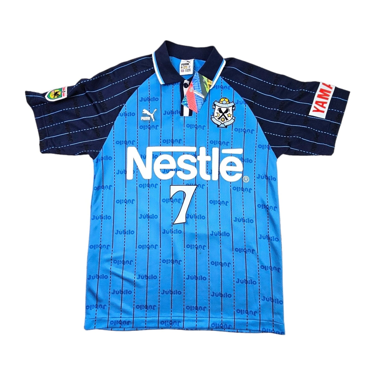 1998/99 Jubilo Iwata Home Football Shirt (M) Puma #7 Nanami