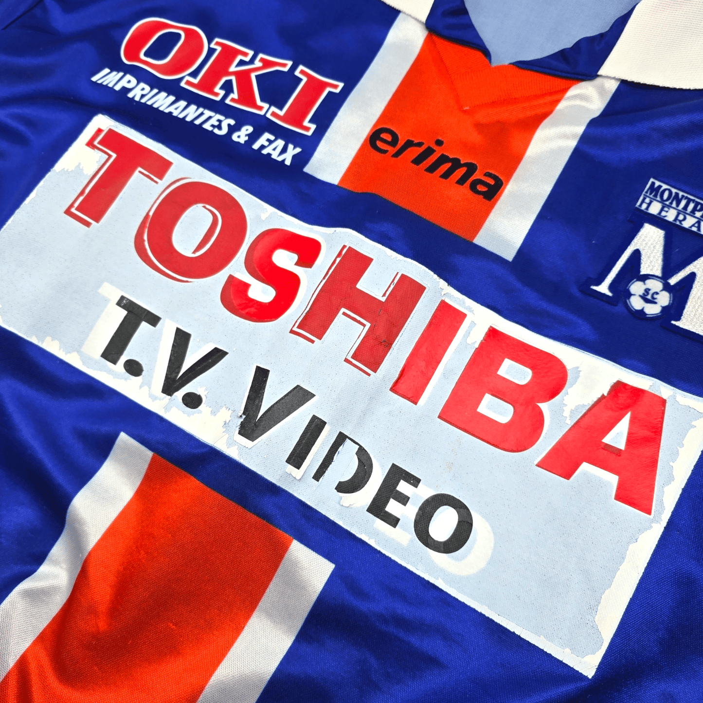 1998/99 Montpellier Home Football Shirt (XL) Erima #15 Rodriguez
