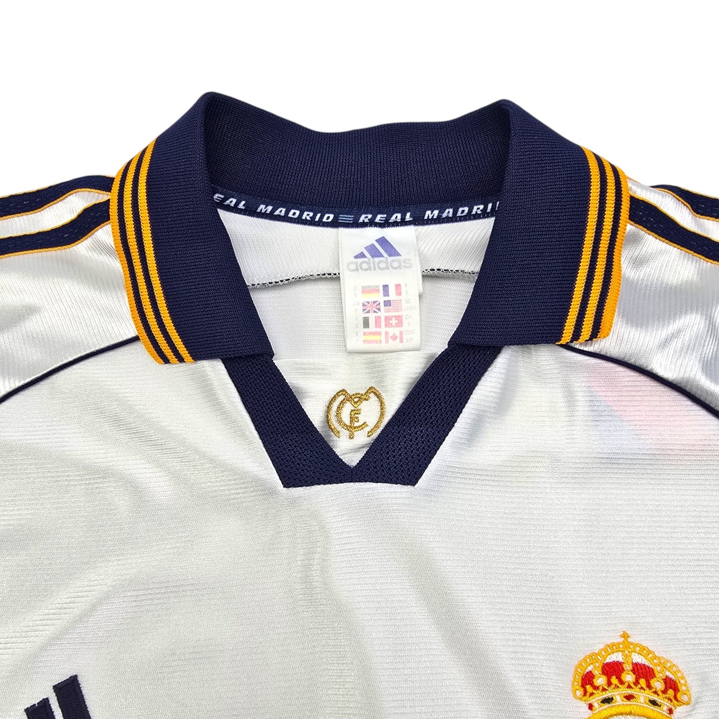 1998/99 Real Madrid Home Football Shirt (S) Adidas