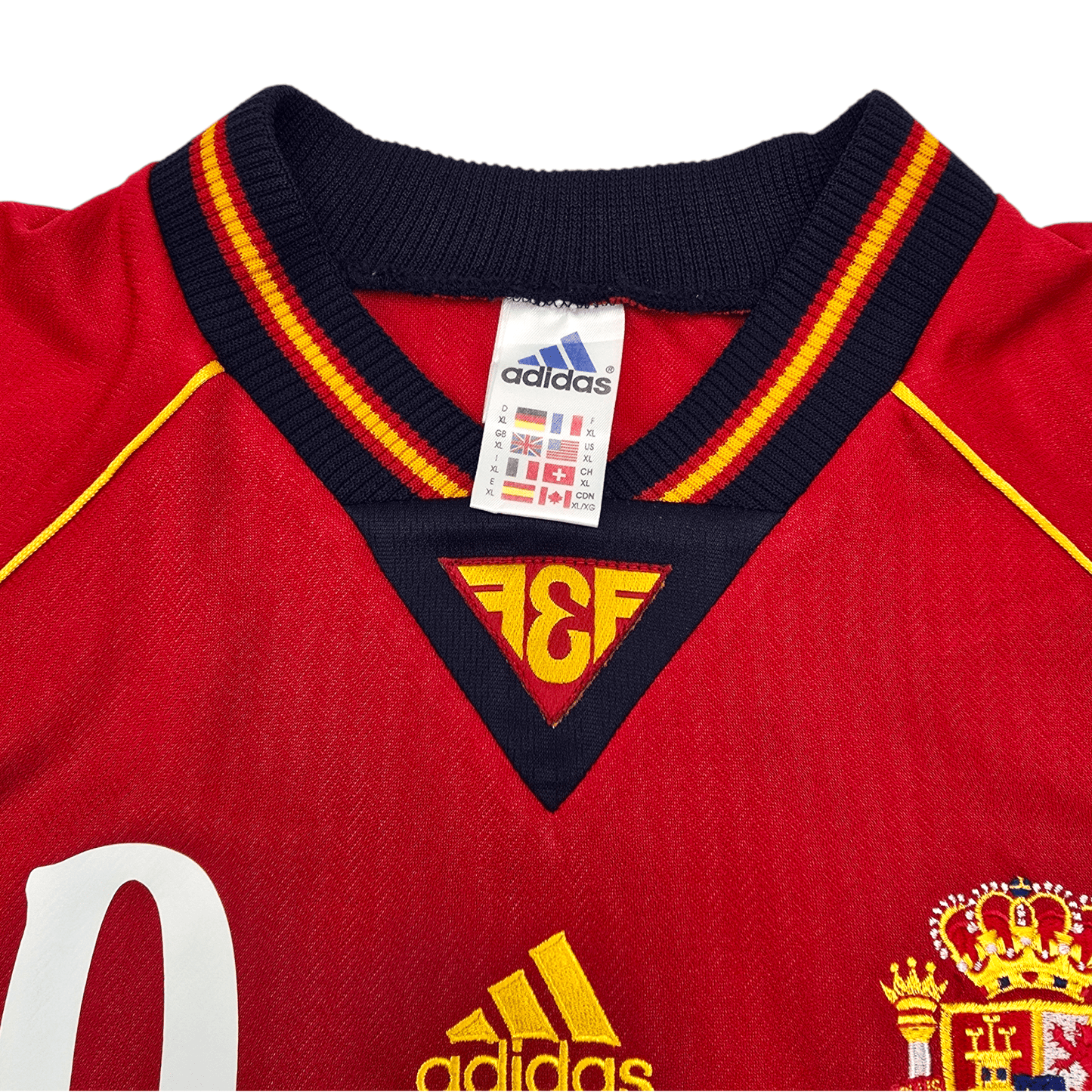 1998/99 Spain Home Football Shirt (XL) Adidas #10 Raul