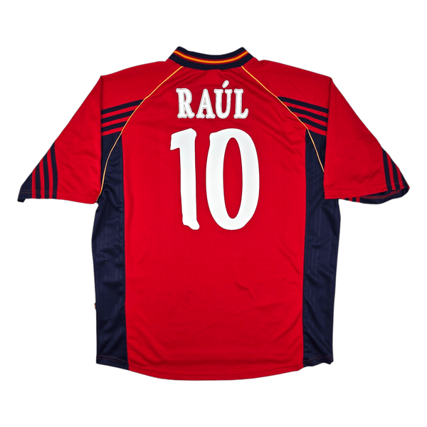 1998/99 Spain Home Football Shirt (XL) Adidas #10 Raul