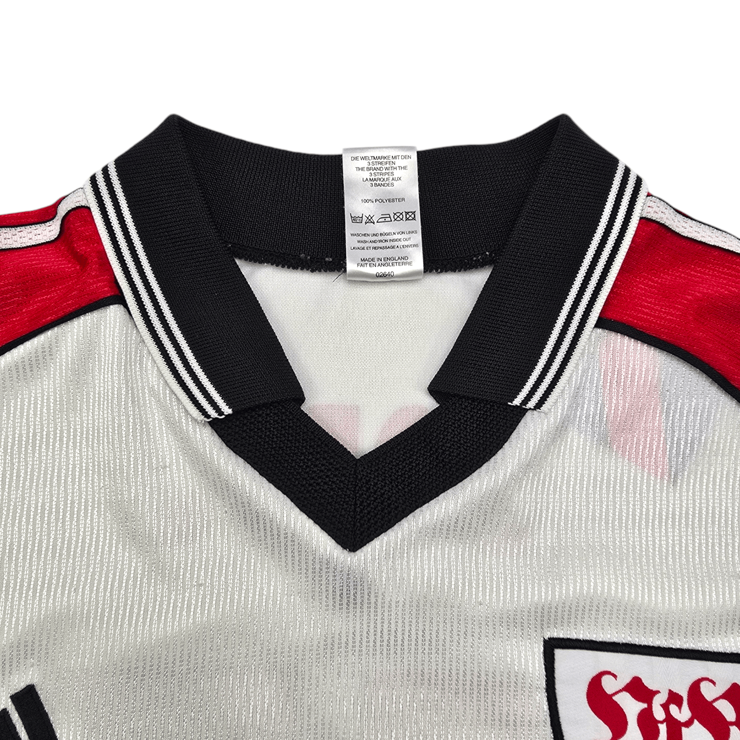 1998/99 Stuttgart Home Football Shirt (L) Adidas #11 Bobic