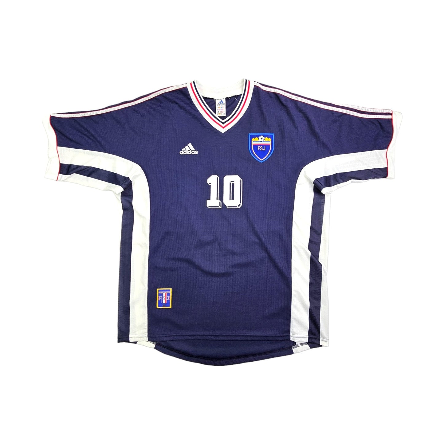 1998/99 Yugoslavia  Home Football Shirt (XL) Adidas # 10 Stojkovic
