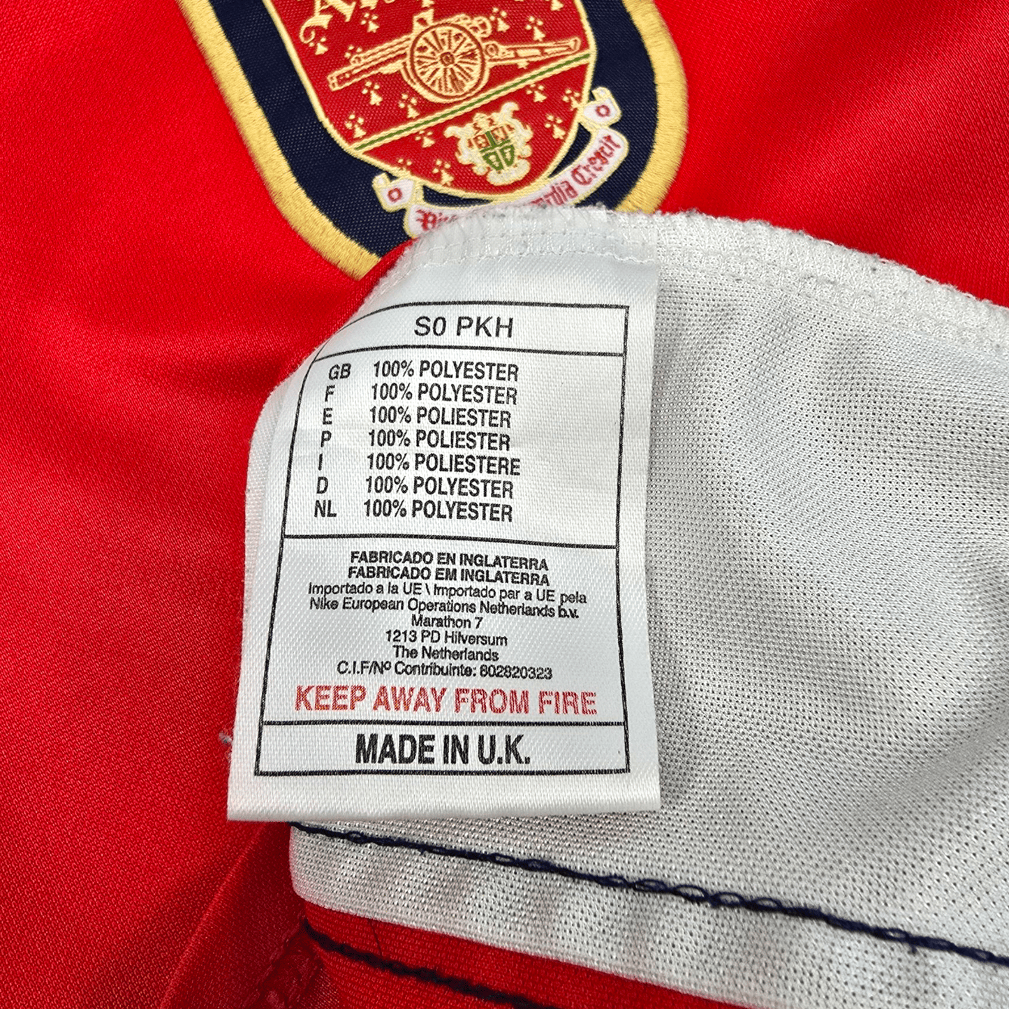 1999/00 Arsenal Home Football Shirt (XL) Nike #6 Adams