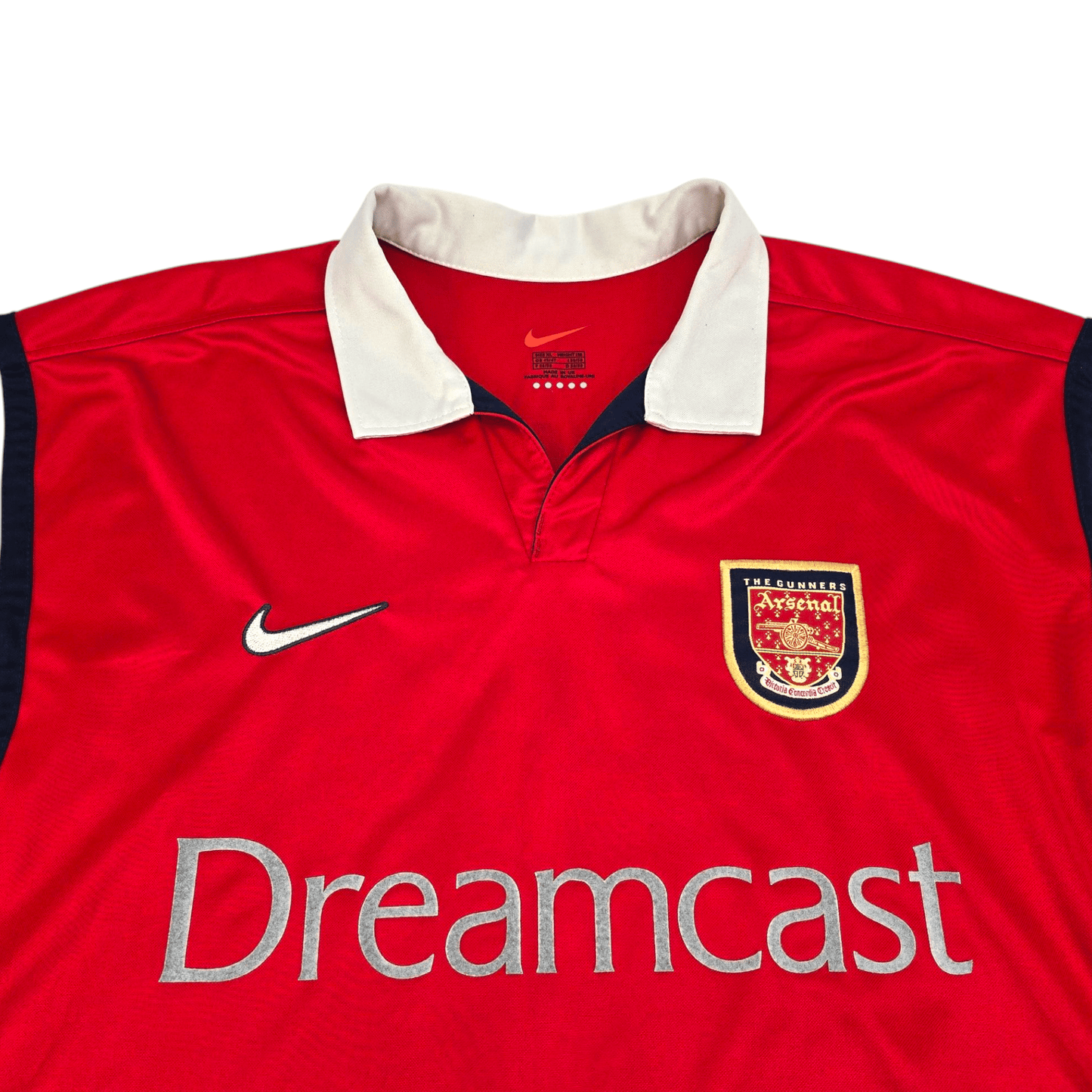 1999/00 Arsenal Home Football Shirt (XL) Nike #6 Adams